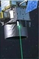 Le satellite Calipso et son lidar ; crédits CNES/P.Carril