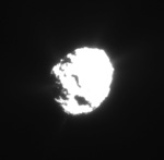 Photographie de la comète Wild-2 prise par la sonde Stardust en janvier 2004 ; crédit : NASA