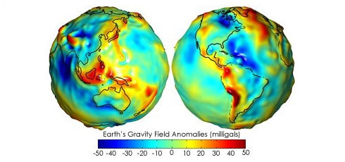 As this 3D representation of the geoid shows, Earth is not a perfect sphere. Credits: NASA