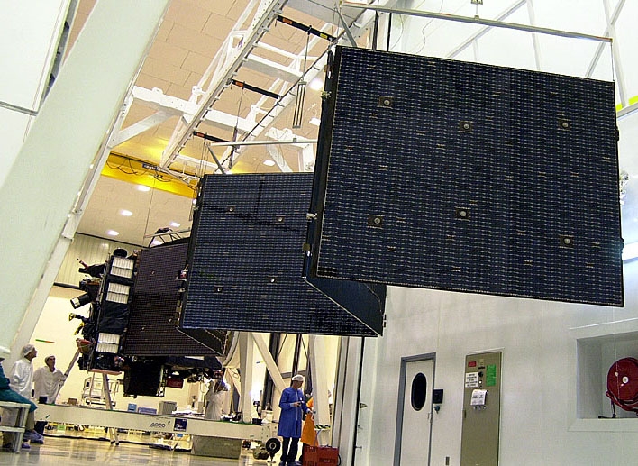 Test of the solar arrays deployment. Credits: ESA/CNES/Arianespace